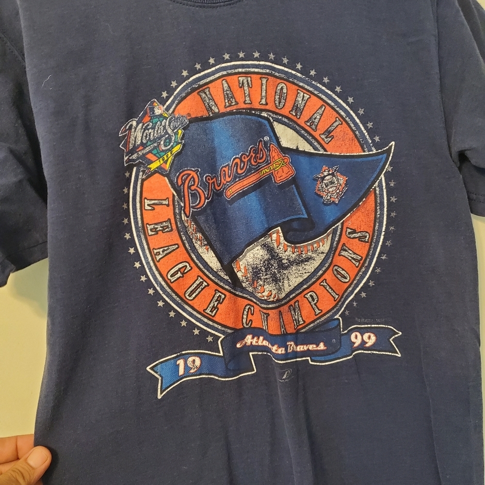 Vintage 1999 Alanta Braves National League Champions Tee Shirt Sz medium